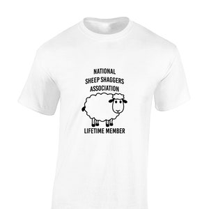 National sheep shaggers association mens t shirt unisex funny rude joke offensive adult humour comedy design top cool present gift idea