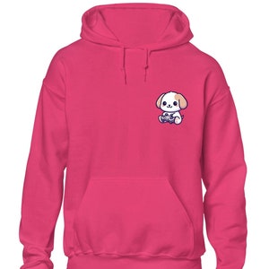 Gamer dog lb hoodie hoody unisex cool kawaii cartoon gaming pc computer cute clothing gift idea cool top joke funny  present dad husband