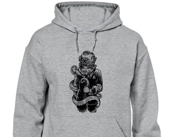 Business diver suit hoodie hoody unisex funny joke clothing fashion design top cool scuba diving deep sea ocean retro present gift idea