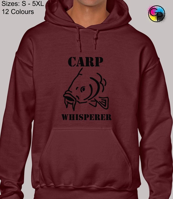 Carp Whisperer Hoodie Hoody Unisex Funny Joke Novelty Slogan Carp Fishing  Top Fisherman Angling Angler Fish Hobby Sport Present Gift -  UK