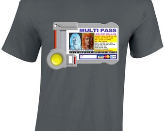 Leeloo Dallas Multipass (col) Mens T-shirt Unisex Retro Fifth
