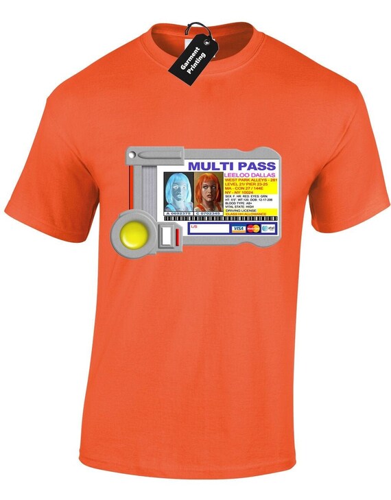 Leeloo Dallas Multipass (col) Mens T-shirt Unisex Retro Fifth