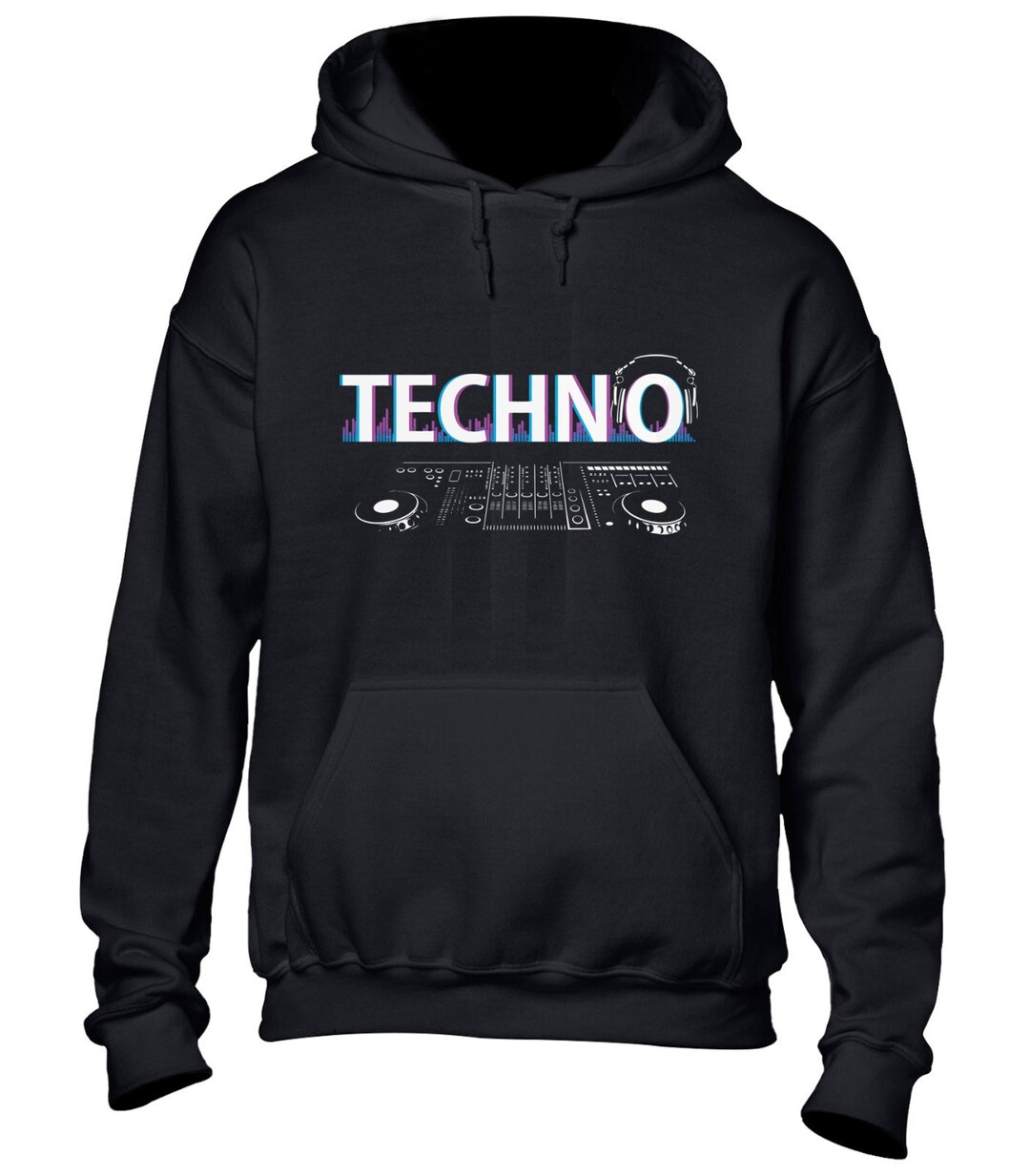 Techno Music Hoodie Hoody Unisex Musician Dance Edm Acid House Rave 90's  Classic Dj Mixing Clothing Design Top Cool Present Gift Idea