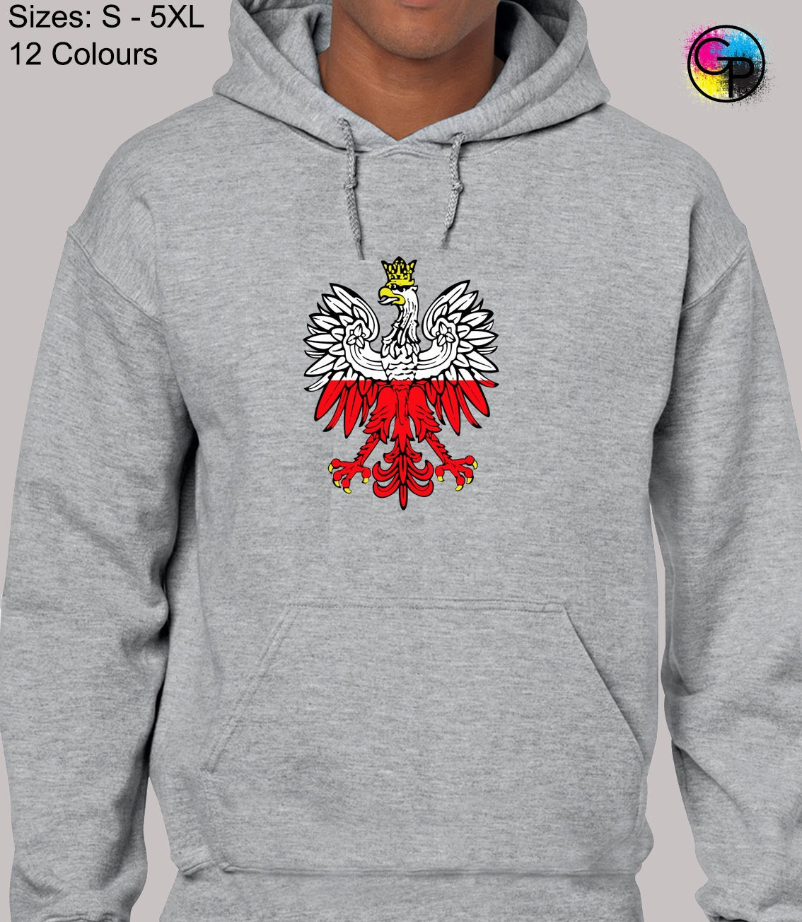Polska Eagle Distressed Hoodie - Poland Polish Football Fan Gift For Men, Women, Kids