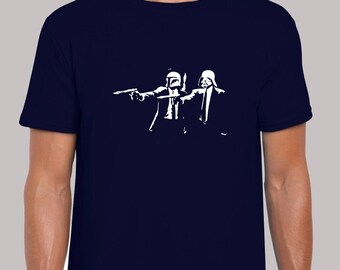 Star wars pulp fiction mens t shirt unisex funny gift top parody storm trooper darth yoda jedi skywalker retro film cool present gift