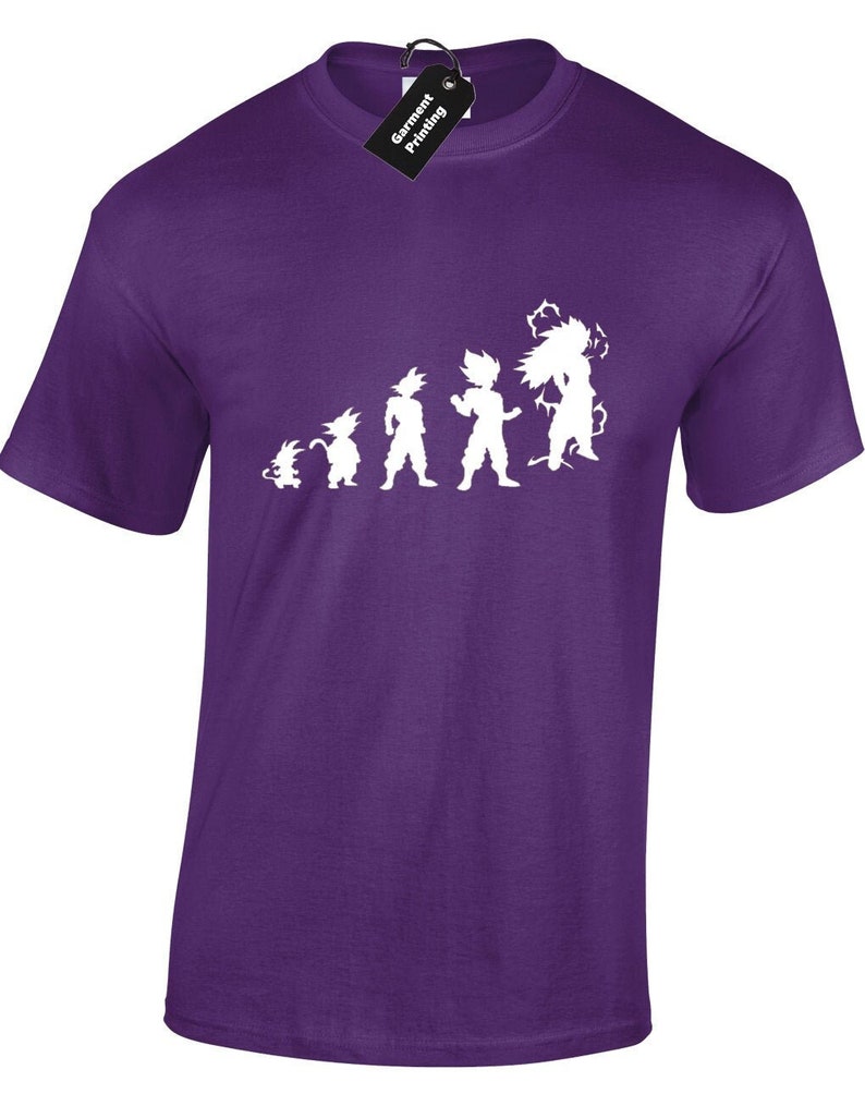 Evolution of dragonball mens t shirt unisex funny classic retro dragon ball z dbz goten goku anime manga clothing present gift for him image 8