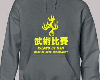 Island of han martial arts hoodie hoody unisex funny movie gym mma enter the dragon kung fu karate top lee retro iconic cool present gift