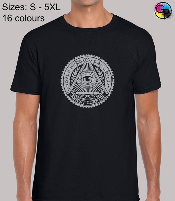 All Seeing Eye Illuminati Conspiracy Theory Retro T-Shirt All Seeing Eye Illuminati Conspiracy Theory Retro T-Shirt
