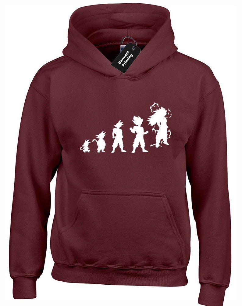 Evolution of dragonball hoodie hoody unisex funny classic retro dragon ball z dbz goten goku anime manga clothing present gift for him image 10