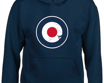 Raf distressed logo hoodie hoody unisex cool fashion army design meme retro novelty classic veteran fathers day air force present gift