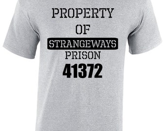 Property of strangeways mens t shirt unisex prison hmp jail manchester fancy dress penitentiary escape riot