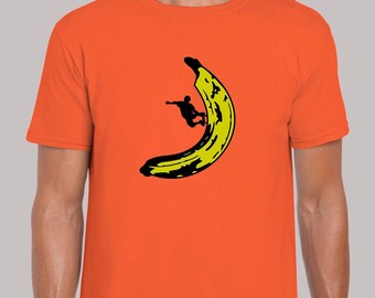 Skateboard banana mens t shirt unisex funny novelty skateboarding skate park ramp trick cool design fashion top fan present gift idea