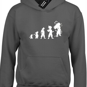 Evolution of dragonball hoodie hoody unisex funny classic retro dragon ball z dbz goten goku anime manga clothing present gift for him image 6