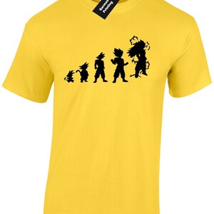 Evolution of dragonball mens t shirt unisex funny classic retro dragon ball z dbz goten goku anime manga clothing present gift for him image 5
