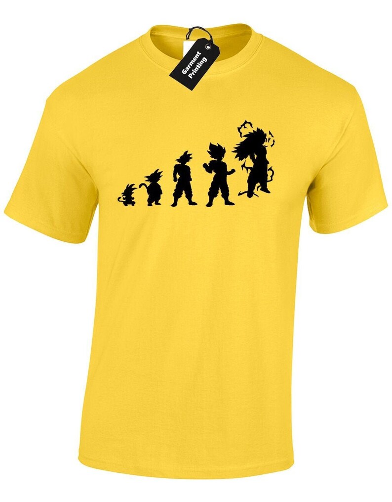 Evolution of dragonball mens t shirt unisex funny classic retro dragon ball z dbz goten goku anime manga clothing present gift for him image 5