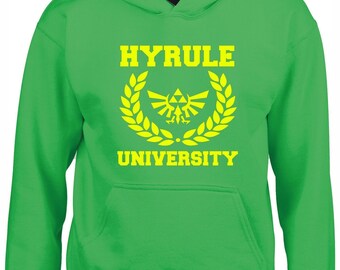 Hyrule University Hoody Hoodie Unisex Retro Zelda Gaming Link Gamer Legend Fan Design Warrior Classic Etsy