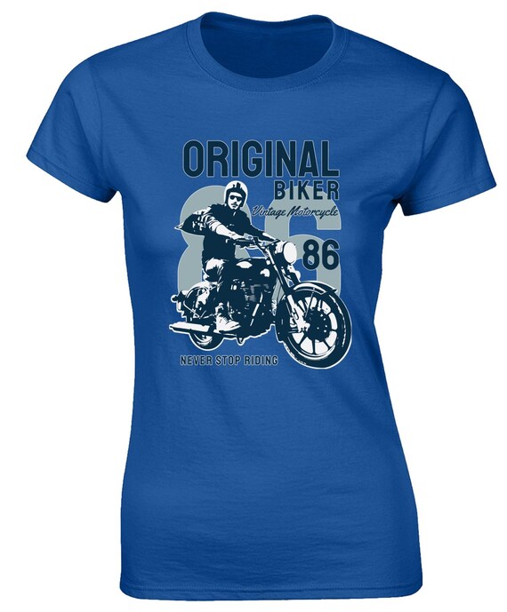 Original Biker Ladies T Shirt Motorbike Motorcycle Biker Clothing