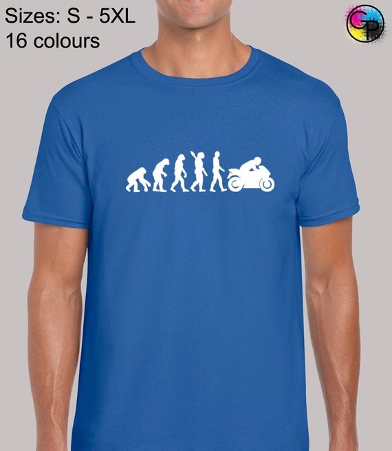 Evolution Of Motorbike Men's T-Shirt - Premium Cotton Graphic Tee - View #8