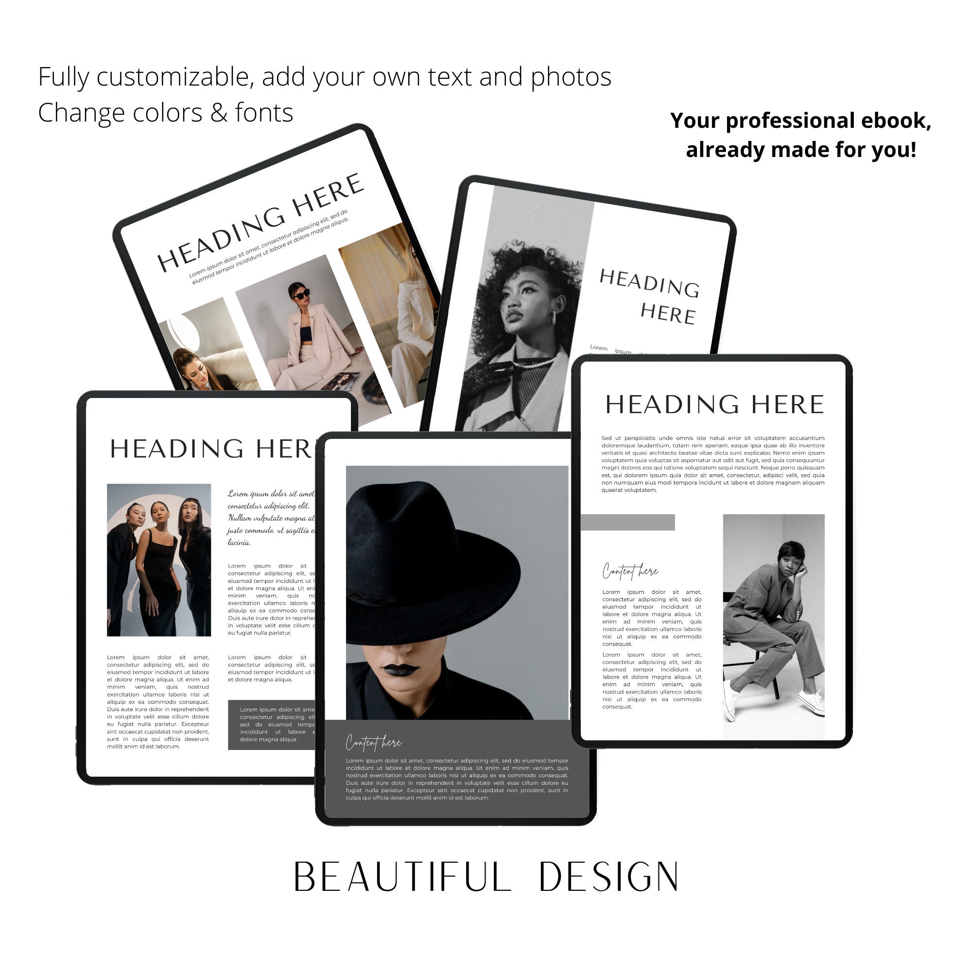 Ebook Template Workbook Canva Fashion Designer Ebook Lead