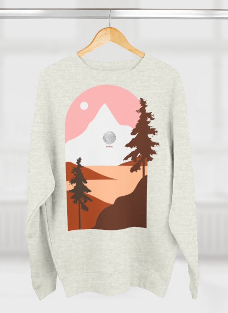 Sweatshirt unisex, natuurlijk, licht kleurontwerp afbeelding 1