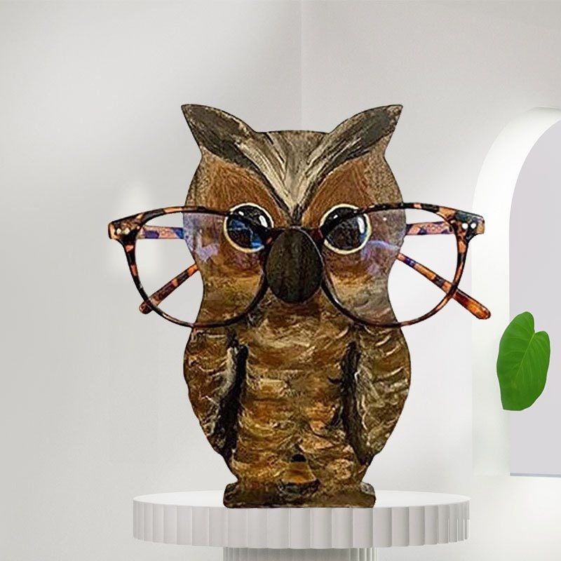 Totally Hand Carving Eye Glasses Stand Gift for Grandparent Eye