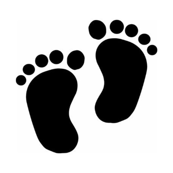 Baby Footprint Art Etsy