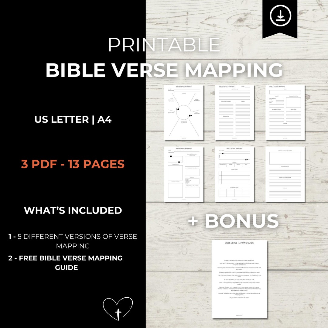 Daily Bible Verse Mapping With Free Guide Scripture Journal Inserts ...