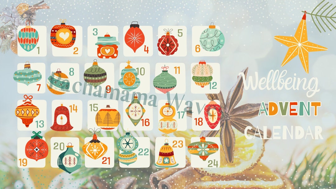 Wellbeing Advent Calendar Unique Design. A Journey to Etsy