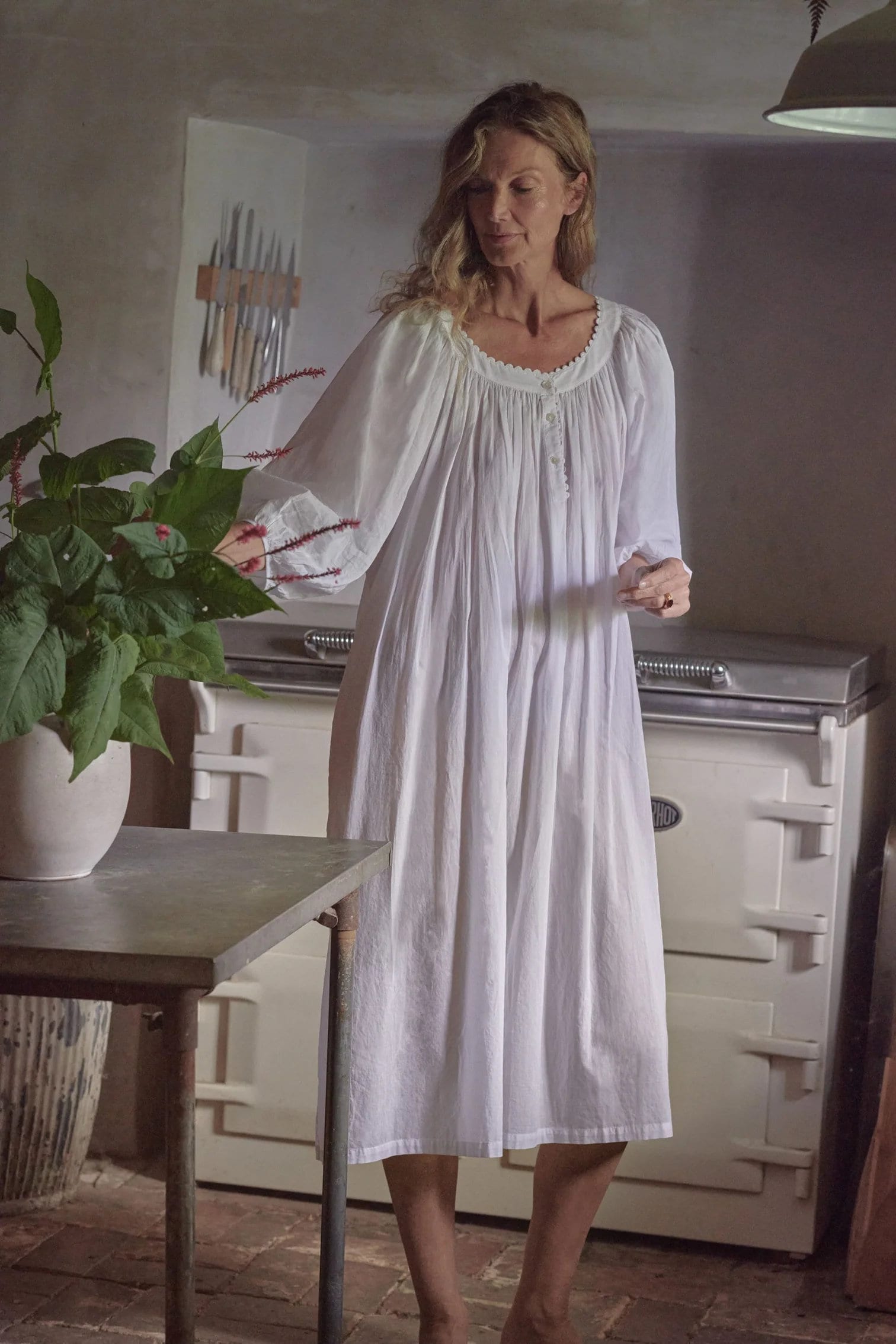 White Cotton Nightgown 