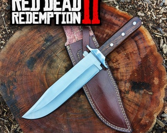 RDR 2 Bowie Knife: Arthur Morgan Red Dead Redemption 2 Game Replica Hunting Knife | Handmade Stainless Steel Classic Tactical Survival Knife