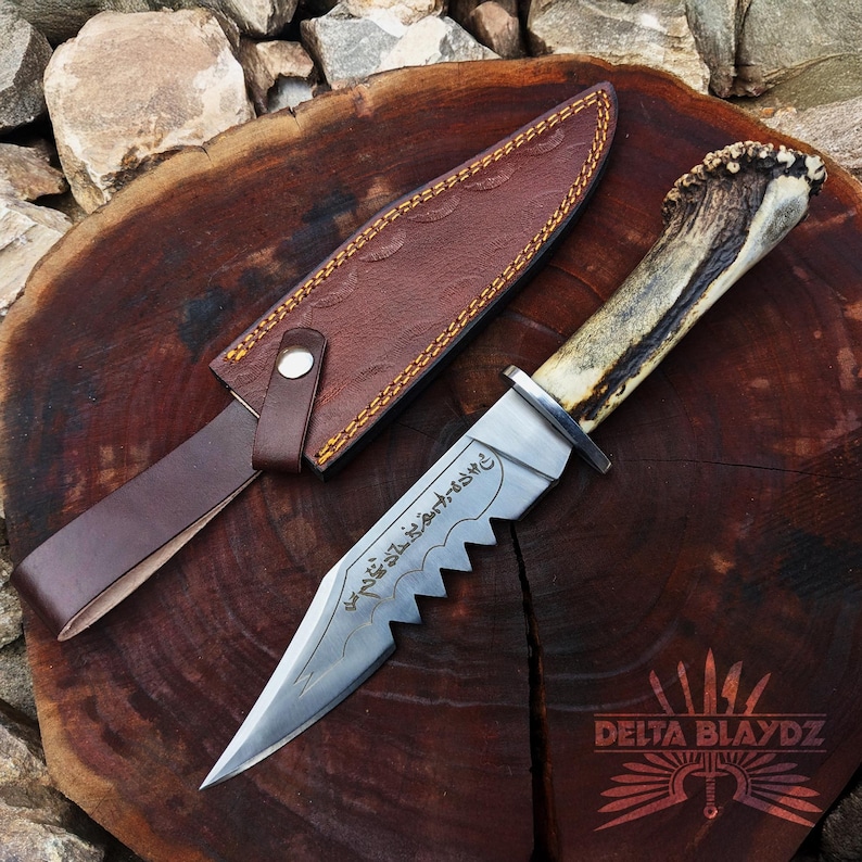 Supernatural Ruby Knife Replica | Demon K-illing Inspired Blade with Leather Sheath | Handmade Movie Prop | Real Antler Handle | Christmas Gift | Cosplay Prop | Gift for Him | TV Show Replica Knife with Free Sheath | Ruby's knife | Supernatural replica | Knife prop | Movie prop | Personalized Knife | Gift for Him | Gift for Men | Birthday Gift | Anniversary Gift | Wedding Gift | Outdoor Knife | Hunting Knife | Groomsmen Gift Knife | Best Men Gift | Gift for Father.