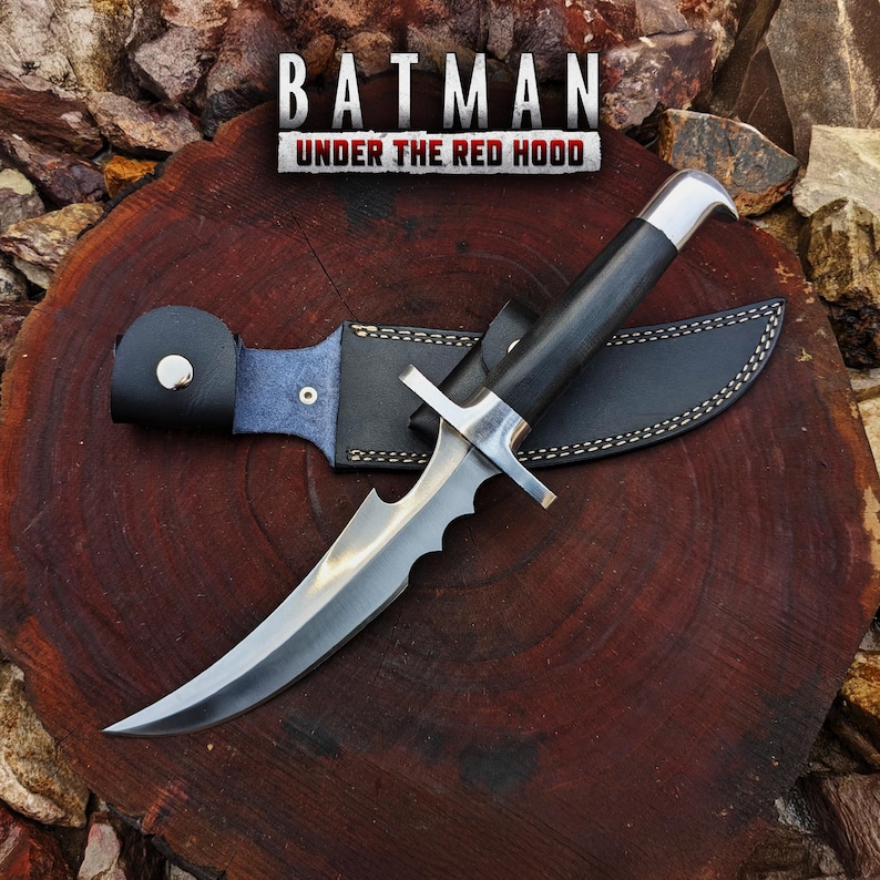 Bat-man knife Under the Red Hood | Replica Knife Inspired of Red Hood | Anime Knife | Gift for Anime Fans | Christmas Gift | Cosplay Prop | Anniversary Gift | Gift for Him | Gift for Men | Gift for Husband | Groomsmen Gift Knife | Gift for Collectors