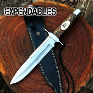 The Expendables 2 Knife: Toothpick Knife Replica with Premium Leather Sheath | Movie Knife | Gift for Him | Christmas Gift