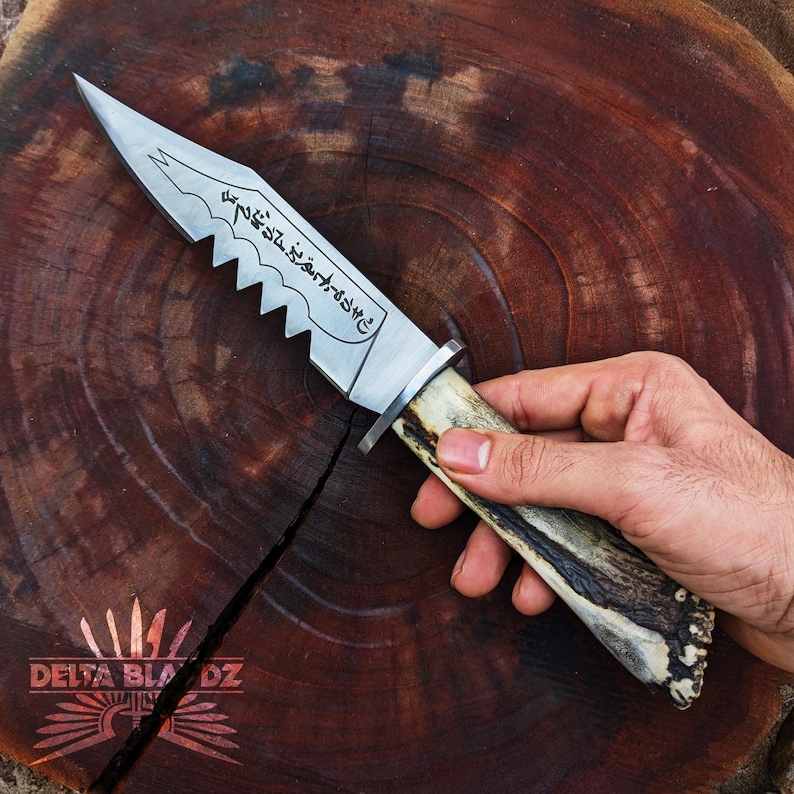 Supernatural Ruby Knife Replica | Demon K-illing Inspired Blade with Leather Sheath | Handmade Movie Prop | Real Antler Handle | Christmas Gift | Cosplay Prop | Gift for Him | TV Show Replica Knife with Free Sheath | Ruby's knife | Supernatural replica | Knife prop | Movie prop | Personalized Knife | Gift for Him | Gift for Men | Birthday Gift | Anniversary Gift | Wedding Gift | Outdoor Knife | Hunting Knife | Groomsmen Gift Knife | Best Men Gift | Gift for Father.