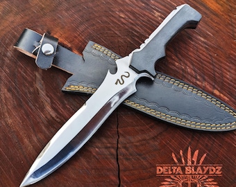Resident Evil 4 Jack Krauser Knife Replica: D2 Steel Full Tang With Leather Sheath