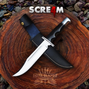 Scream Movie Replica Knife: Bloody Ghostface Buck 120, Real Blade