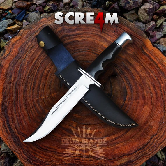 Scream Movie Replica Knife: Bloody Ghostface Buck 120, Real Blade