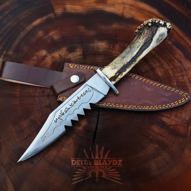 Supernatural Ruby Knife Replica | Demon K-illing Inspired Blade with Leather Sheath | Handmade Movie Prop | Real Antler Handle | Christmas Gift | Cosplay Prop | Gift for Him | TV Show Replica Knife with Free Sheath | Ruby's knife | Supernatural replica | Knife prop | Movie prop | Personalized Knife | Gift for Him | Gift for Men | Birthday Gift | Anniversary Gift | Wedding Gift | Outdoor Knife | Hunting Knife | Groomsmen Gift Knife | Best Men Gift | Gift for Father.
