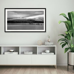 The Lake l Black and White l Digital Download l Digital Printable l Wall Art l Landscape l Photography l Nature l Hills l