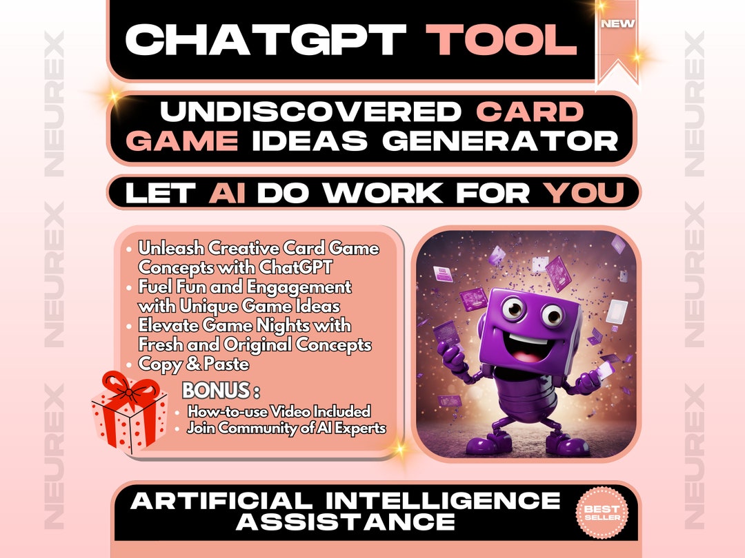 Chatgpt Undiscovered Card Game Ideas Generator Card Games Etsy