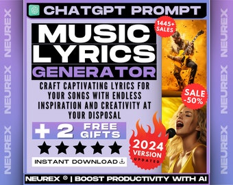 ChatGPT Musiktext-Generator-Aufgabe, Erstellen von Liedern, Lyrik-Schreib-Assistent, Track-Innovation, Melodie-Kompositionshilfe, Musiker-Toolkit