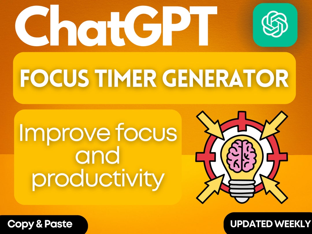 Chatgpt Focus Timer Generator Boost Productivity Pomodoro Etsy
