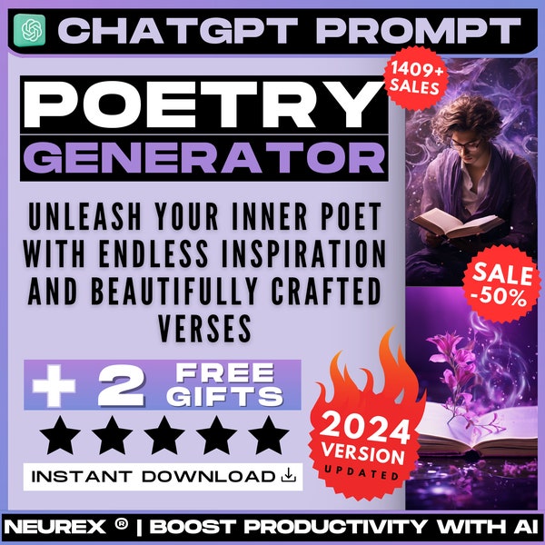 ChatGPT Poetry Generator Prompt, Verse Creation, Poetic Inspiration, Rhyme Schemes, Lyrical Expressions, Poem Crafting, Literary Creativity