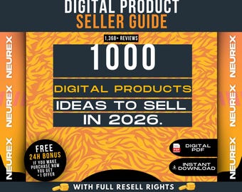 1000 Digital Product Ideas to Sell in 2026, Etsy Product Ideas, Digital Product Guide, Passive Income Ideas, Etsy Seller Resource