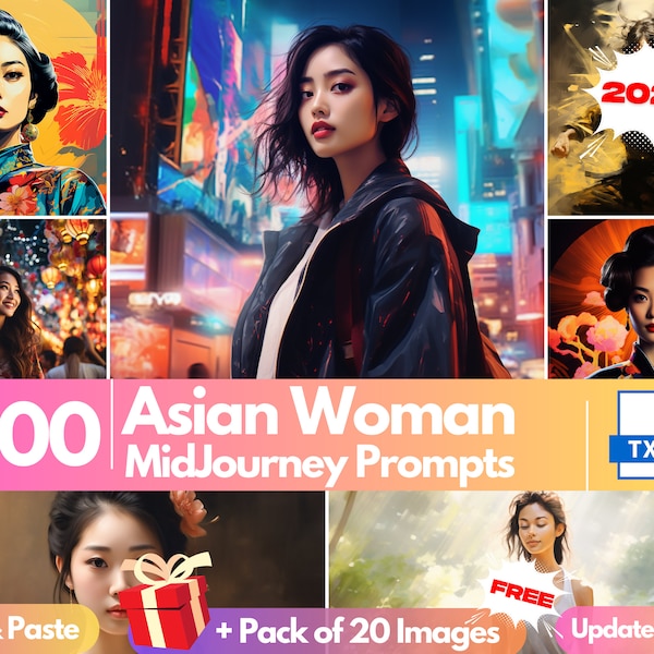 Asian Woman Art Midjourney Prompts, Asian Femininity, Cultural Art, Women Portraits, Eastern Beauty, Artistic Representation, Asian Heritage