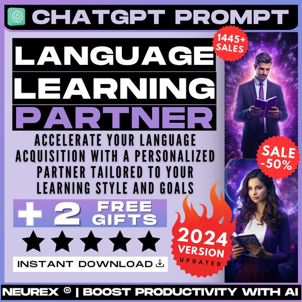 ChatGPT Language Learning Partner Prompt, Linguistic Skills, Language Practice, Cultural Immersion, Communication Enhancement