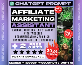 ChatGPT Affiliate Marketing Assistant Prompt, Marketing Strategies, Affiliate Networks, Commission Earning, Marketing Tips, Sales Techniques