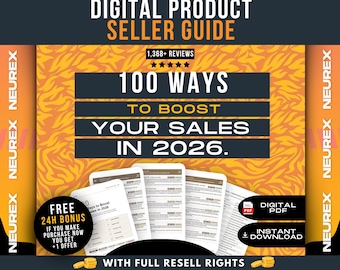 100 Boost Etsy Sales in 2026, Etsy Seller Guide, Increase Etsy Sales, Digital Business Growth, Marketing Strategies, Etsy Shop Kit