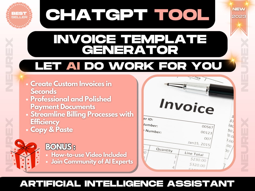 Chatgpt Invoice Template Generator Billing Tracker Etsy Chatgpt Invoice Template Generator Billing Tracker Etsy