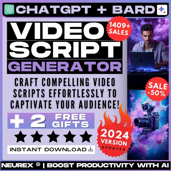 ChatGPT Video Script Writer Prompt, Engage Viewers, Boost YouTube SEO, Scriptwriting Software, Creative Content Generation, Video Marketing